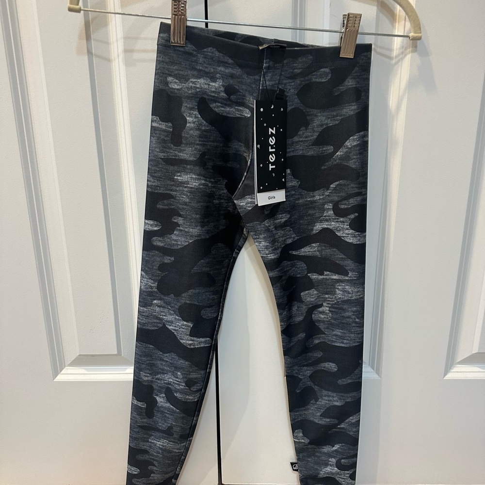 Terez Girls Black & Gray Camo Active Leggings